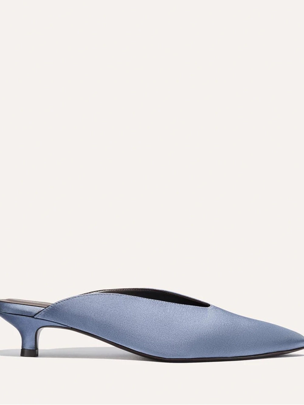 Margaux Blue Pointed Mule with Low Heel